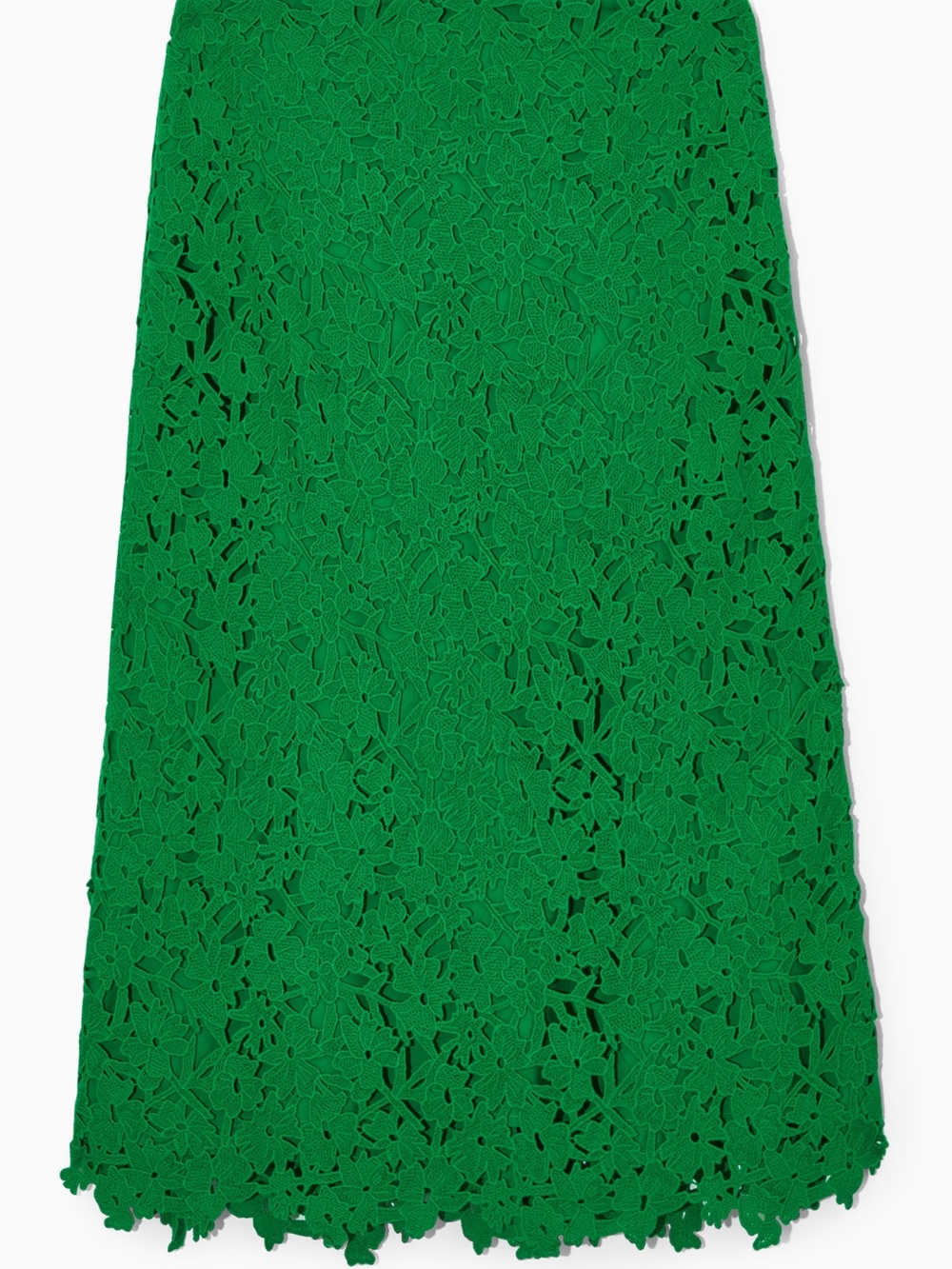 COS Broderie Anglaise Green midi skirt 12